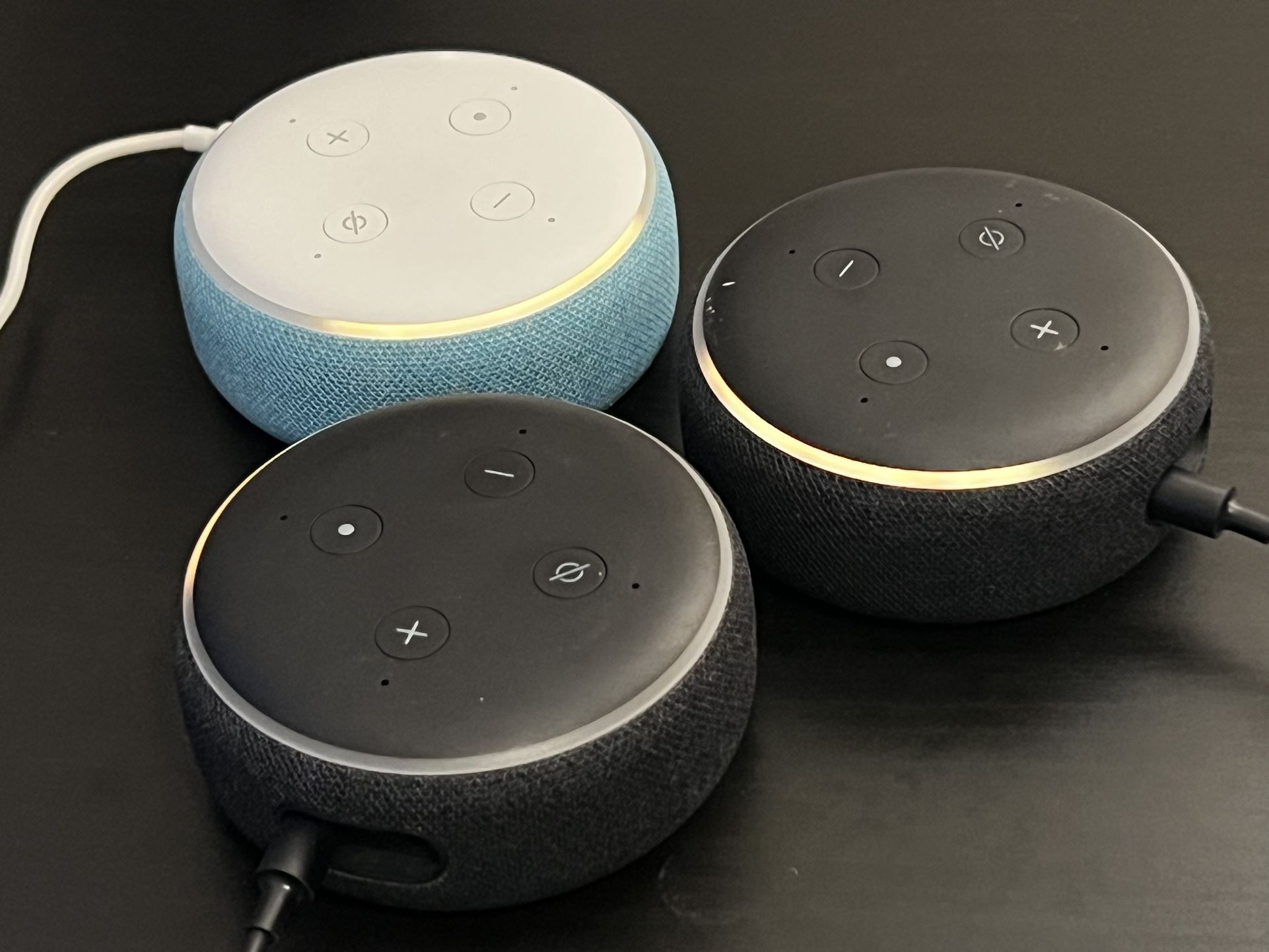 Lot Of 3 - Amazon Alexa Echo Dot (3rd Generation)