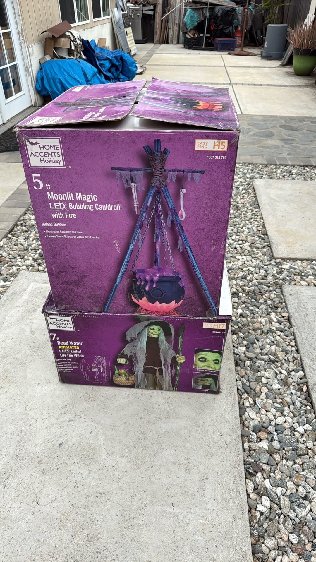 Halloween Animatronic Witch Cauldron HD Home Depot Lily Moonlight Magic