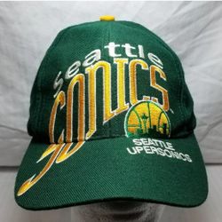 Limited Edition Vintage # ERROR Seattle SuperSonics Snapback Cap Hat Sonics NBA