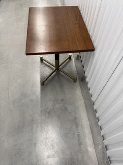 Mid-Century Modern Pedestal Side Table 32 inches long × 24 inches wide × 30 inches high