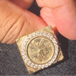 14k gold Centenario ring size 12