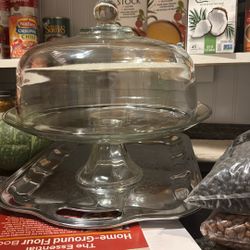 Glass Cake Stand With Lid