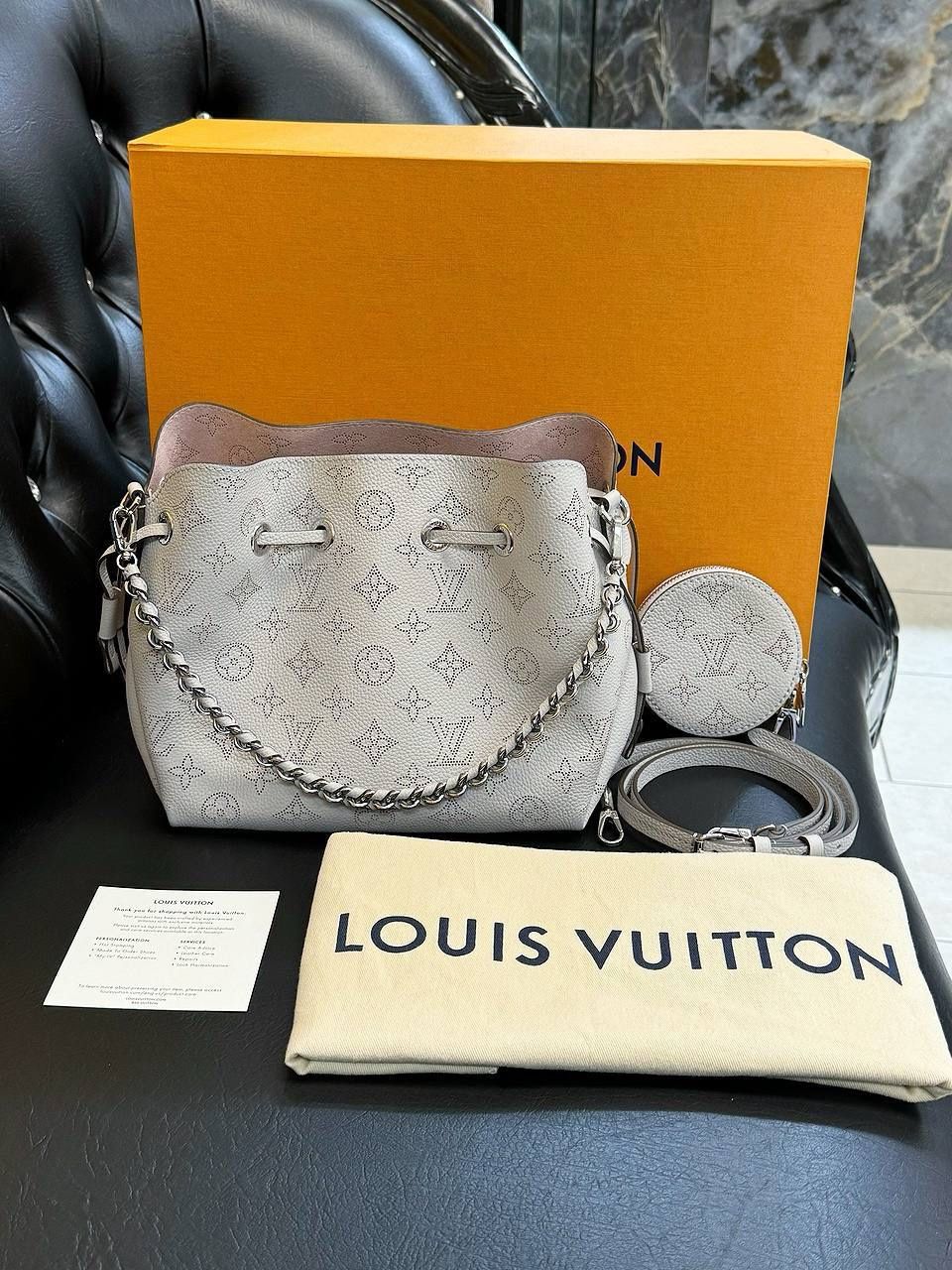Louis Vuitton Bella Bucket Bag M57536 Brume Gray/Pink SOLD OUT like NEW