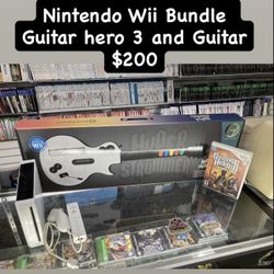Nintendo Wii Guitar Hero System Bundle $200 Gamehogs 11am-7pm