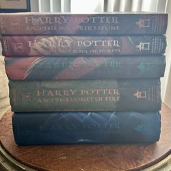 Harry Potter Hardcover Book Set (Volumes 1–5) by J.K. Rowling – Great Condition