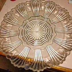 VINTAGE | Anchor Hocking Clear Glass Deviled Egg Tray
