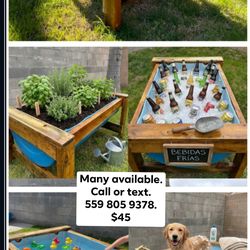 Multi-Use Wood & Tub Stand - Planter Cooler Pet Bath $45