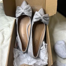 Journee Collection Women's Ophelia Bow Low Block Heel Dress Flats