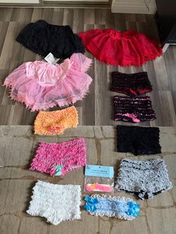 Lot Bundle Charades Lace Ruffle Tutus Peticoat, Sam’s Bloomers Pinup Costume