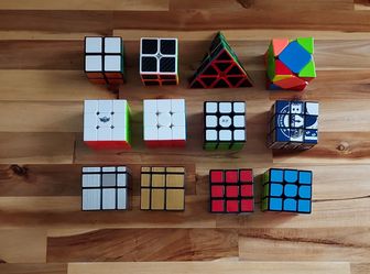 12 Various Rubik's Cubes