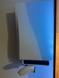 PS5 with wall mount