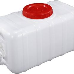 Water Tank with Fauce50L Thick Plastic Horizontal Water Carrier with Lid Portable Camping Water Container for Field Travel Car Use