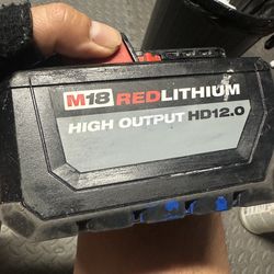 Milwaukee m18 12.0 high output battery like new