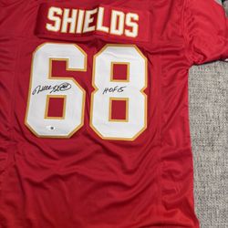 WILL SHIELDS SIGNED AUTOGRAPHED Custom Jersey - JSA Coa - Kansas City Chiefs