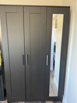 Black IKEA Brimnes Wardrobe closet