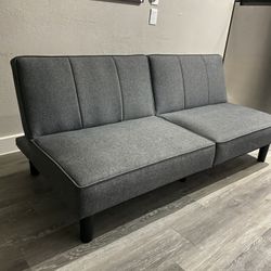 Modern Gray Futon Sofa Bed – Excellent Condition