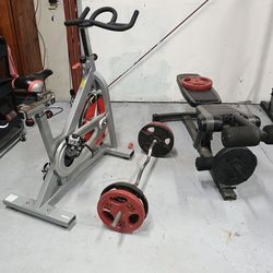 Gym bench and  accessories