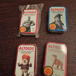New old stock Rare set of 4 Limited Edition Altoids Tins