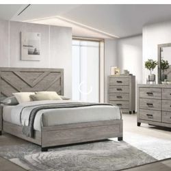 Grey 4piece Bedroom set Queen $850! King $1025! Cash On Delivery!!