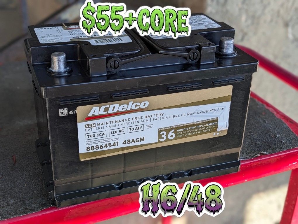 AGM Car Battery / Group Size 48/H6