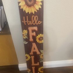 47 Inch Fall Wood Sign 