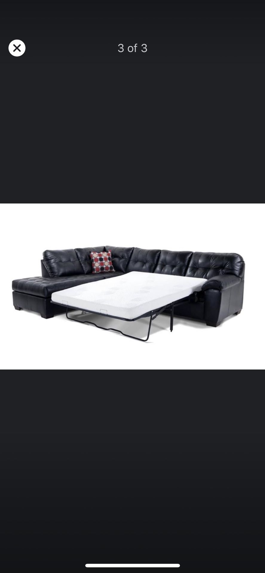 Selling black sleeper couch
