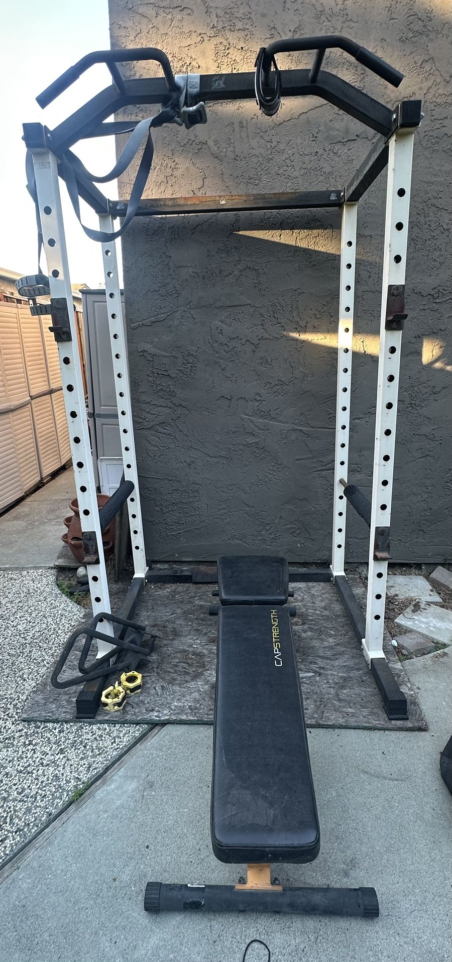 Squat Rack , Bench, Bars And Weights