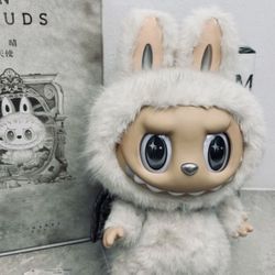 POP MART The Monsters Zimono Labubu Angel In Clouds Vinyl With Tote Bag