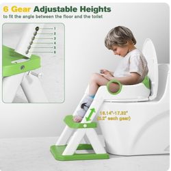 Potty Training Seat, 2 in 1 Potty Training Toilet with Step Stool for Boys Girls