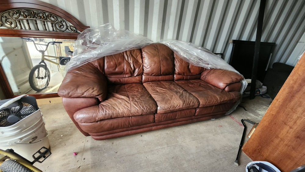 Brown Leather Couch NEED GONE ASAP