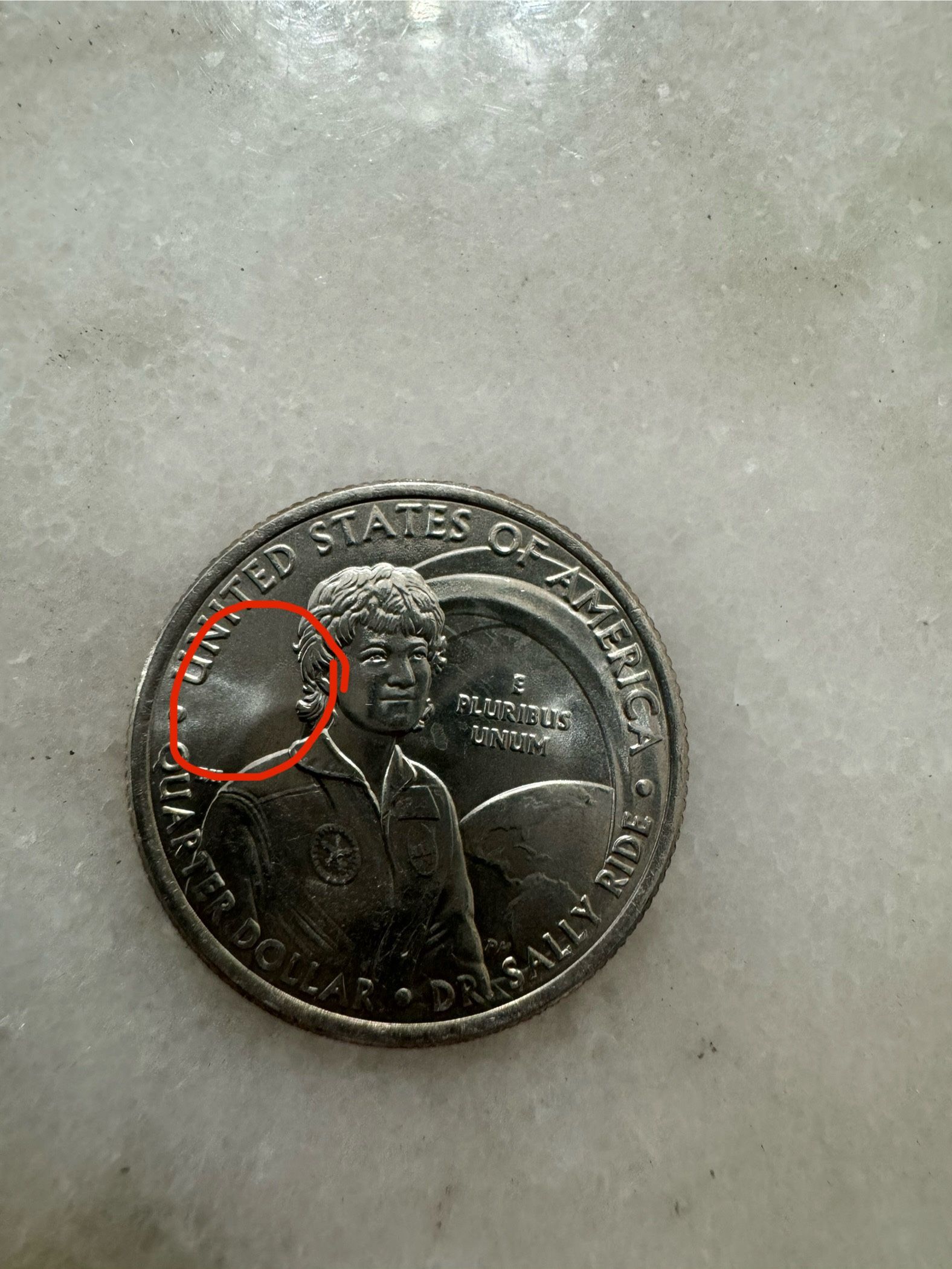 2022 P Dr Sally Ride Quarter Ghost Comet Error