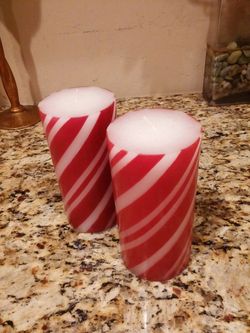 Red Stripped Candles