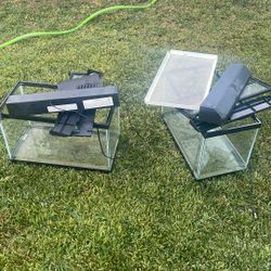 10  Gallon Aquarium with Hoods / Lights   