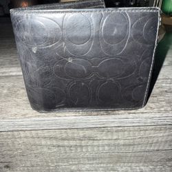 Coach black leather wallet 
