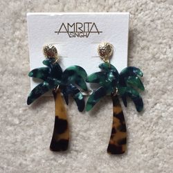 Amrita singh palm tree earrings