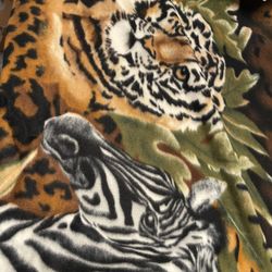 Jungle Fleece Fabric About 2 Yards