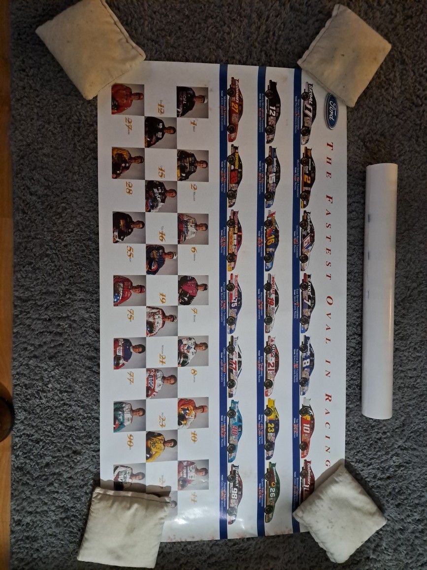 (2) Fortieth anniversary nascar Thunderbird posters