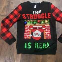 Womans Ugly Christmas Sweater Size Medium Struggle Is Real #13