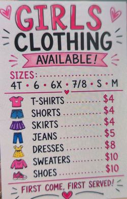 Girls jeans and dresses