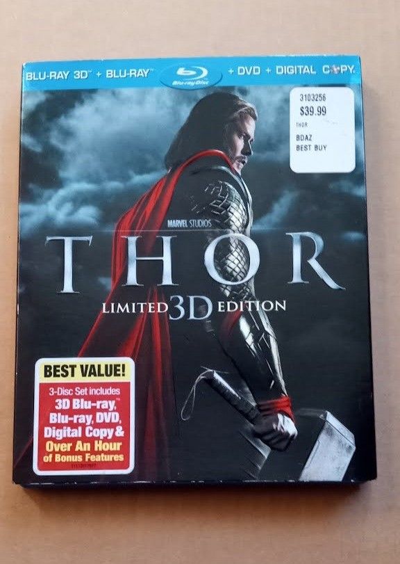blu ray marvel thor 3d bluray