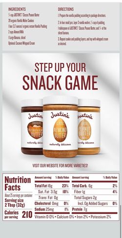 New Justin's Classic Peanut Butter Creamy Spread, No Stir, Gluten-Free, 28 Ounce plastic Jar, 2 available price is for one. We purchased too many and
