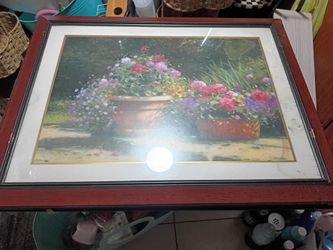 Framed Floral Garden Print