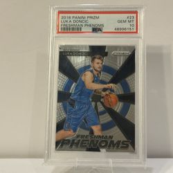 2018 Panini Prizm Luka Doncic Freshman Phenoms #23 PSA 10