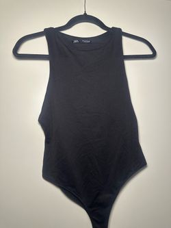 ZARA Black High-Neck Bodysuit
