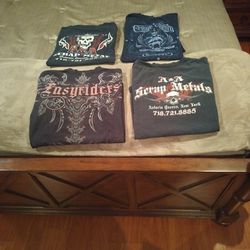 Four Men's T-shirts Assorted With Skull Designs