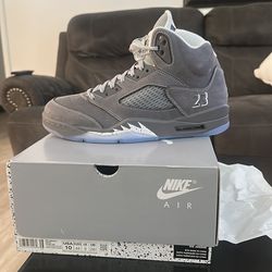 Mjordan Wolf Grey 5s  , Size 10