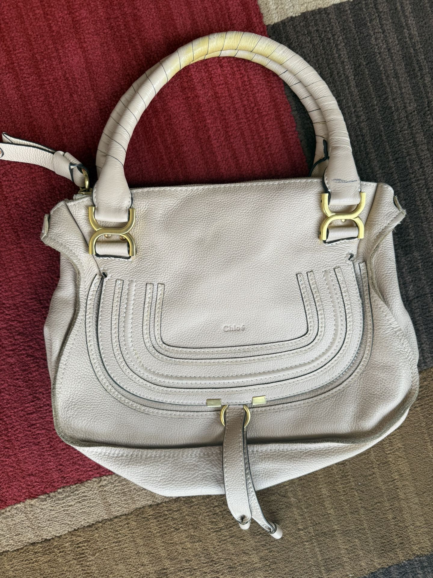 Authentic Chloe Marcie Medium Bag - Tan Grained Calfskin - EUC. Made In Italy