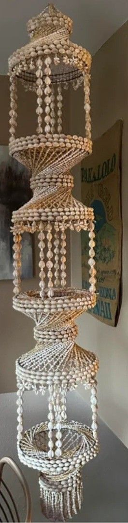 3 Tier 80in Vintage Pooka Shell Planter