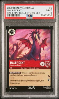 Disney Lorcana PSA 9 TCG D23 Exclusive Maleficent