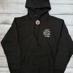 Black Anti Social Club Hoodie Medium